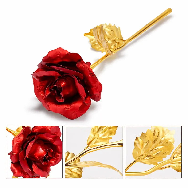 24K Gold Plated Artificial Rose with Stand | Romantic Eternal Rose Gift in Premium Box for Valentine, Anniversary & Special Occasions
