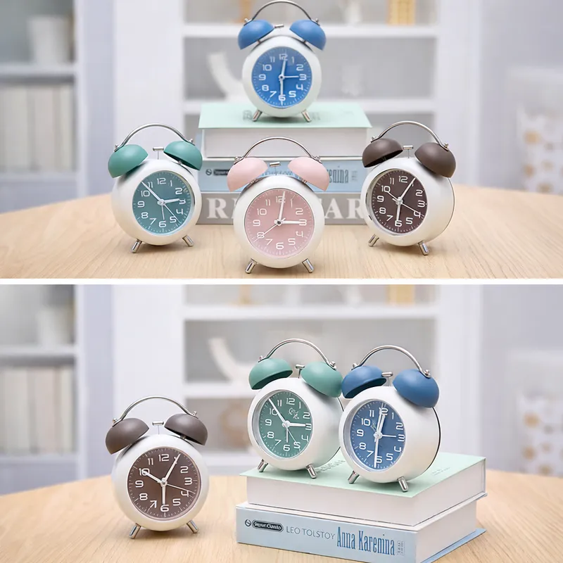 Classic Twin Bell Alarm Clock | Loud Ring Metal Bedside Clock | Silent Sweep Analog Table Clock