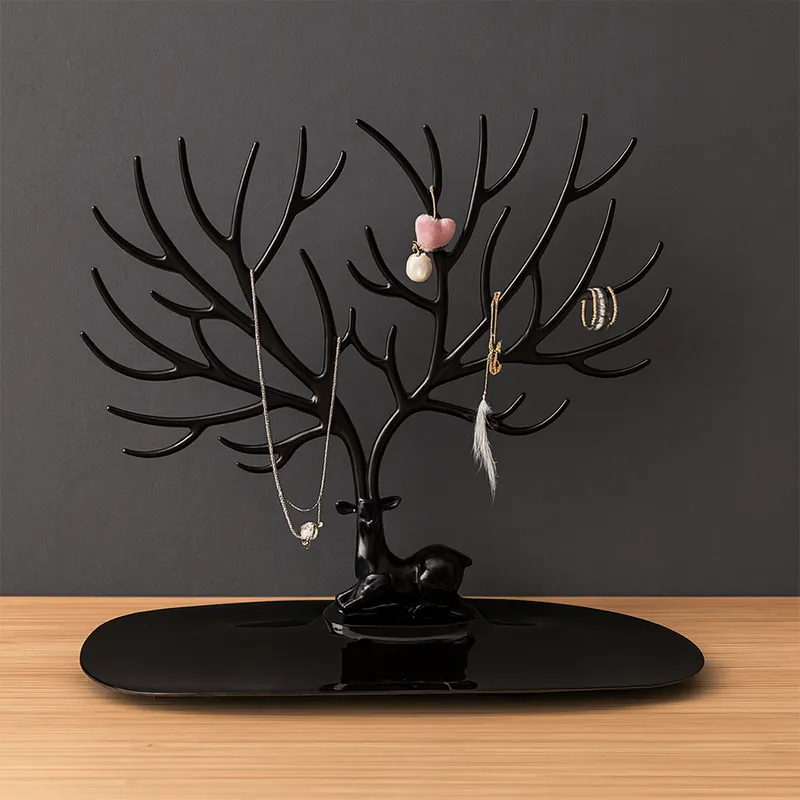 Deer Tree Jewelry Organizer Stand | Necklace Holder & Earring Display Rack