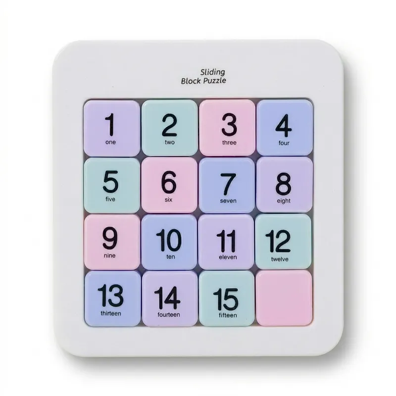 Educational Sliding Number Puzzle Toy for Kids (1–15) | Brain Teaser IQ Game