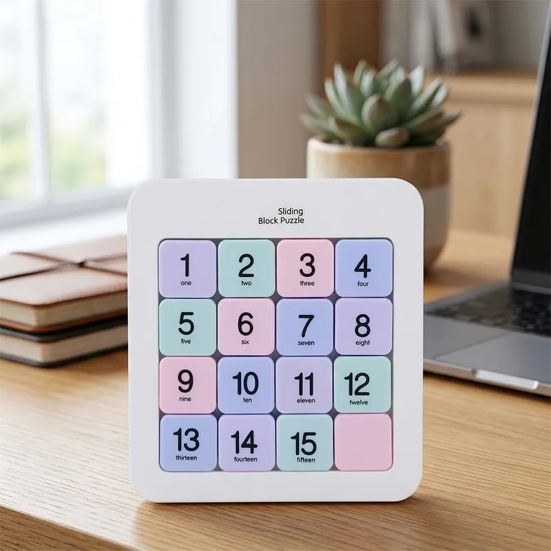 Educational Sliding Number Puzzle Toy for Kids (1–15) | Brain Teaser IQ Game