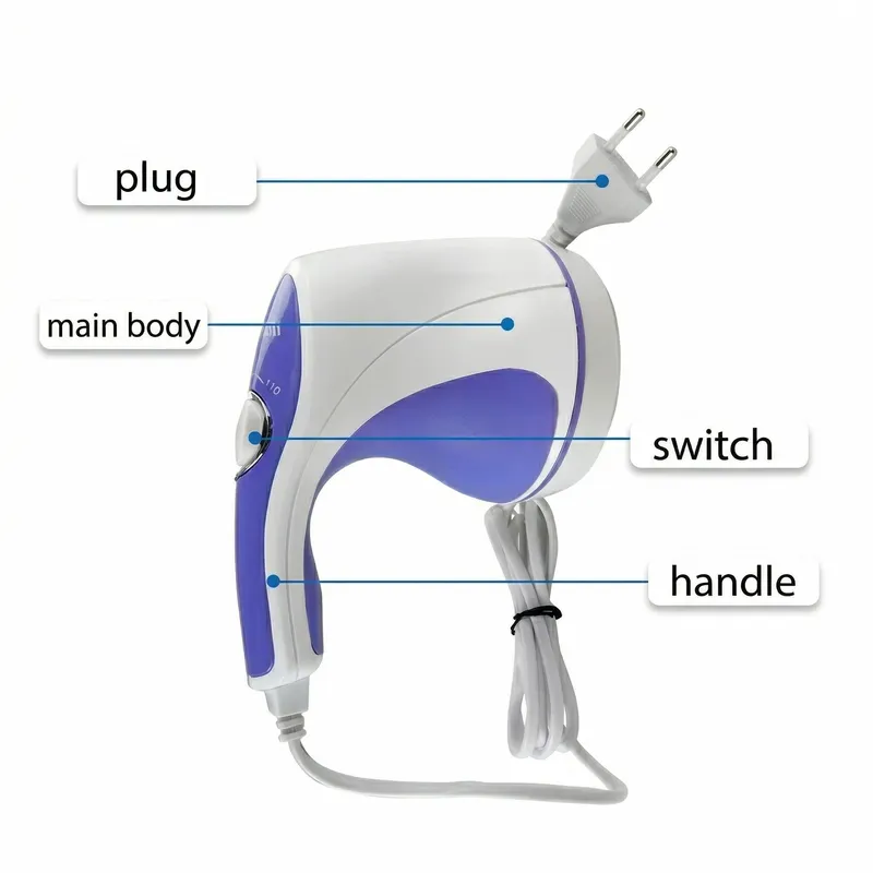 Relax Tone N Slim Electric Body Massager Machine with 5 Interchangeable Heads